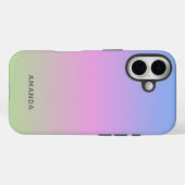 Beautiful Green Pink Blue Ombre Personalized Case-Mate iPhone Hülle (Rückseite (Horizontal))