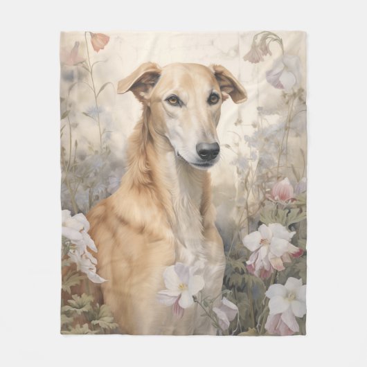 Beautiful Greyhound Fleecedecke (Vorderseite)