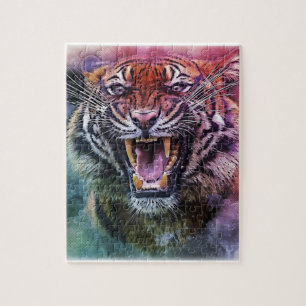 Beautiful Growling Bengalisch Tiger Puzzle