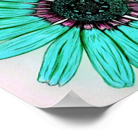 Beautiful hand sketched Flower poster (Ecke)