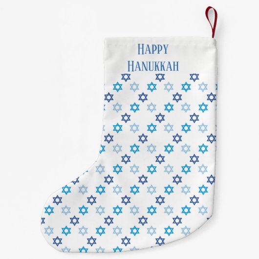 Beautiful Hanukkah jüdischen Theme Star von David Kleiner Weihnachtsstrumpf (Rückseite)