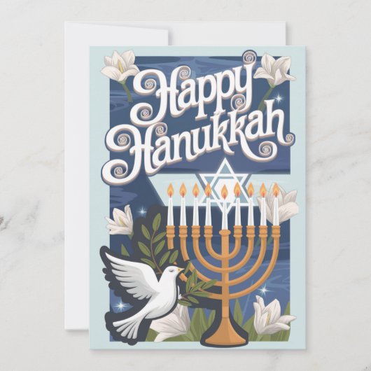 Beautiful Happy Hanukkah Feiertagskarte (Vorderseite)