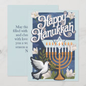 Beautiful Happy Hanukkah Feiertagskarte (Vorne/Hinten)