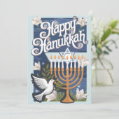 Beautiful Happy Hanukkah Feiertagskarte (Stehend Vorderseite)