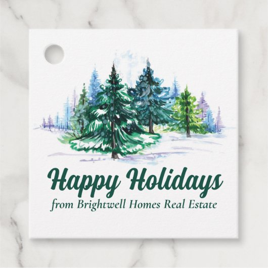 Beautiful Happy Holidays Custom Christmas Party Geschenkanhänger (Vorderseite)