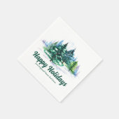 Beautiful Happy Holidays Custom Christmas Party Serviette (Ecke)