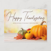Beautiful Happy Thanksgiving Customizable Business Postkarte (Vorderseite)