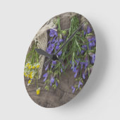 beautiful herbal background runde wanduhr (Winkel)