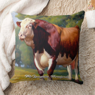 Beautiful Hereford Bull Kissen