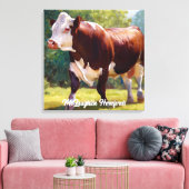 Beautiful Hereford Bull Leinwanddruck (Insitu (Wohnzimmer))
