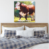 Beautiful Hereford Bull Leinwanddruck (Insitu (Schlafzimmer))