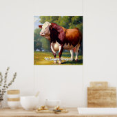 Beautiful Hereford Bull Poster (Küche)