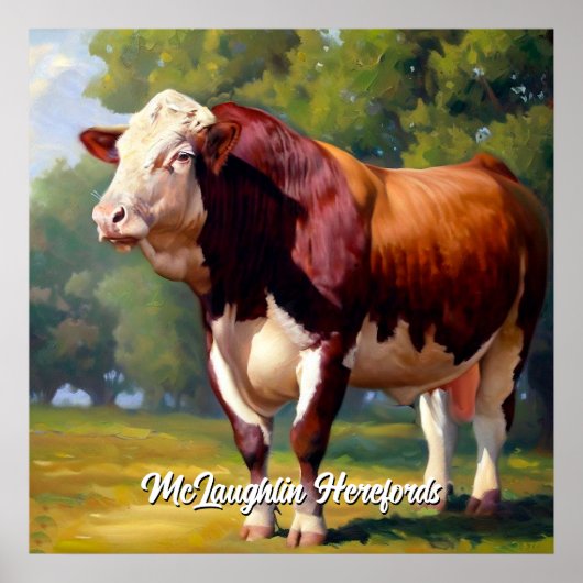 Beautiful Hereford Bull Poster (Vorne)
