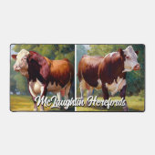 Beautiful Hereford Bull Schreibtischunterlage (Vorderseite)
