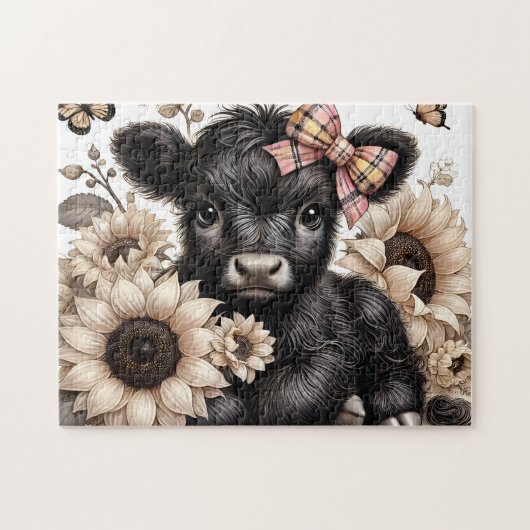 Beautiful Highland Cow Puzzle (Horizontal)