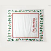 Beautiful Holly Berry Foto Party Booth Wandteppich (Vorderseite (Horizontal))