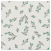 Beautiful Holly Seamless Christmas Pattern Stoff (Nahaufnahme)