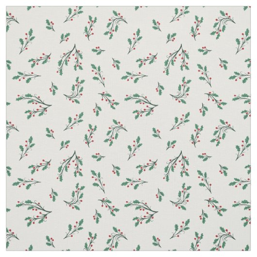 Beautiful Holly Seamless Christmas Pattern Stoff (Muster)