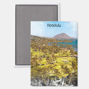 Beautiful Honolulu Oahu Landschaft Reise Magnet