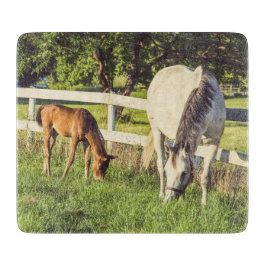 Beautiful Horse and Foal Farmhouse Schneidebrett