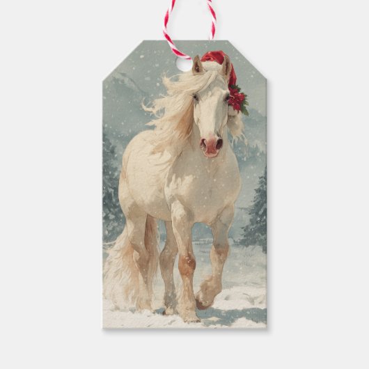 Beautiful Horse Christmas Gift Tag Geschenkanhänger (Vorderseite)