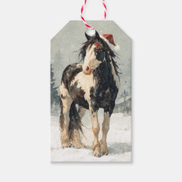 Beautiful Horse Christmas Gift Tag Geschenkanhänger