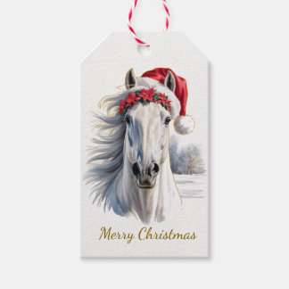 Beautiful Horse Christmas Gift Tag Geschenkanhänger
