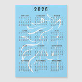 Beautiful Horse Design 2026 Calendar Magnetic Card Magnetkarte (Vorderseite)