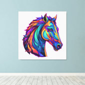 Beautiful Horse Pop Art Leinwanddruck (Insitu (Holzboden))