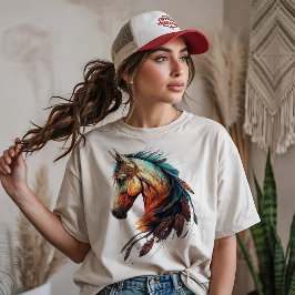 Beautiful Horse with Feathers T-Shirt
