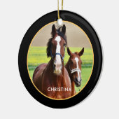 Beautiful horses personalized keramik ornament (Links)