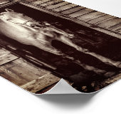 Beautiful Horses Rustic Brown Barn Poster (Ecke)