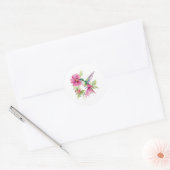 Beautiful Hummingbird Floral Bouquet Runder Aufkleber (Umschlag)