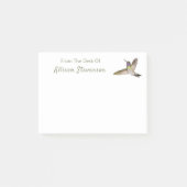 Beautiful Hummingbird Mit Monogramm Post-it Klebezettel (Vorderseite)