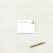 Beautiful Hummingbird Mit Monogramm Post-it Klebezettel (Auf Schreibtisch)
