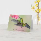 Beautiful Hummingbird Personalisiert Karte (Gelbe Blume)