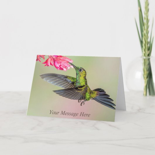 Beautiful Hummingbird Personalisiert Karte (Vorderseite)