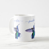 Beautiful Hummingbird Personalisiert Name Kaffeetasse (Vorderseite Links)