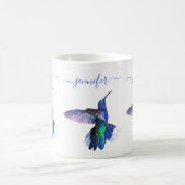 Beautiful Hummingbird Personalisiert Name Kaffeetasse (Mittel)