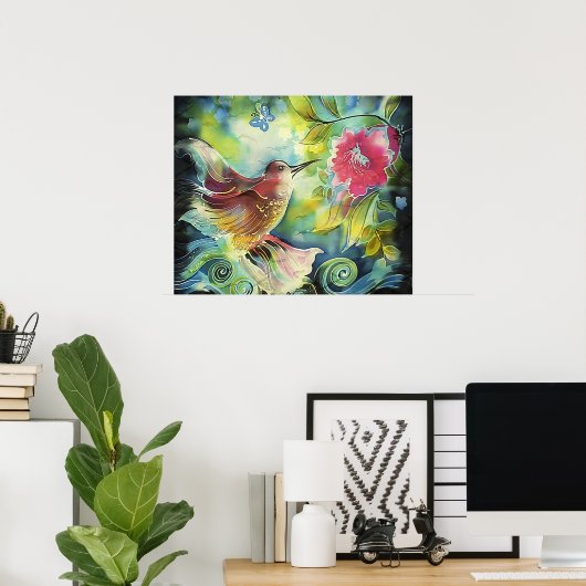 Beautiful Hummingbird Poster (Heimbüro)