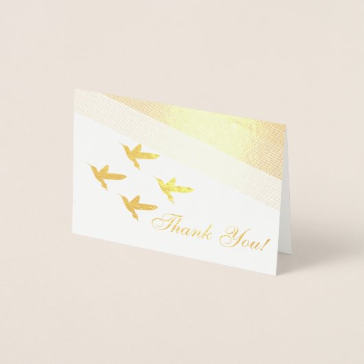 Beautiful Hummingbirds Danke Folienkarte (Vorderseite)