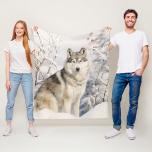 Beautiful Husky Fleecedecke