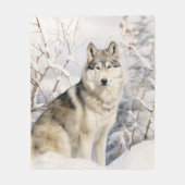 Beautiful Husky Fleecedecke (Vorderseite)