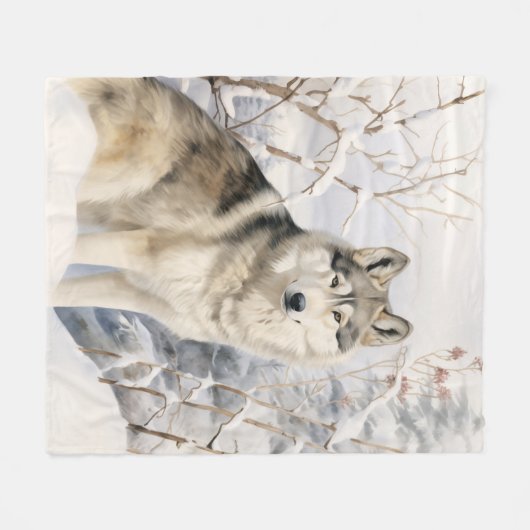 Beautiful Husky Fleecedecke (Vorderseite (Horizontal))