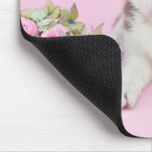 Beautiful Husky Puppy with Pink Roses Mousepad (Ecke)