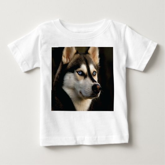Beautiful Husky Throw Pillow Baby T-shirt (Vorderseite)