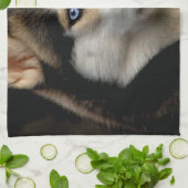 Beautiful Husky Throw Pillow Geschirrtuch (Gefaltet)