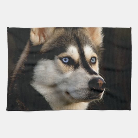 Beautiful Husky Throw Pillow Geschirrtuch (Horizontal)
