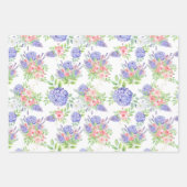 Beautiful Hydangeas, Lilacs und Rose Geschenkpapier Set (Vorderseite)