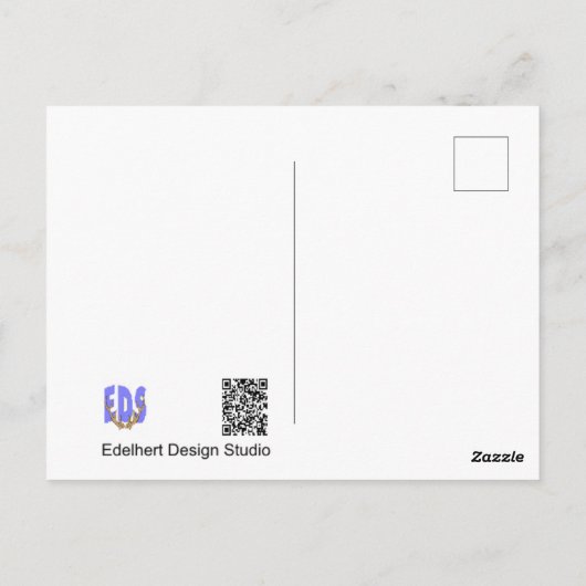 Beautiful Ice Blume DIY Postkarte (Rückseite)